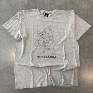 Vintage Y2K Tupacabra Tupac Upper Playground Grey Graphic Tee Mens Large